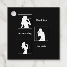 Etiquetas Para Recuerdos El cumpleaños conjunto triple el divertido negro M