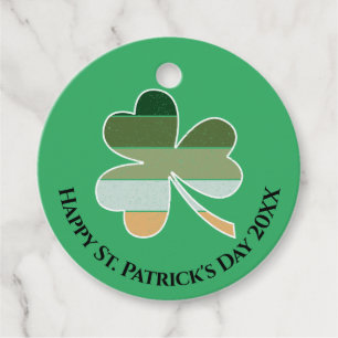 Etiquetas Para Recuerdos El Día de San Patricio perturbado Shamrock irlandé