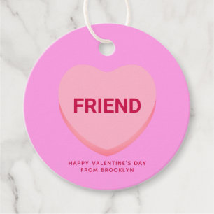 Etiquetas Para Recuerdos El día de San Valentín de corazón de conversación