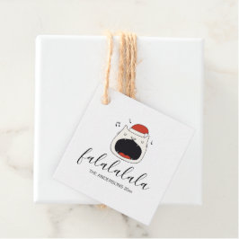 Etiquetas Para Recuerdos El gato de canto lindo Fa La La La Holiday