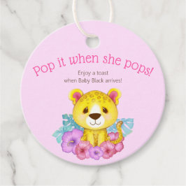 Etiquetas Para Recuerdos El Leopardo Floral Se Lo Pupa Cuando Pops