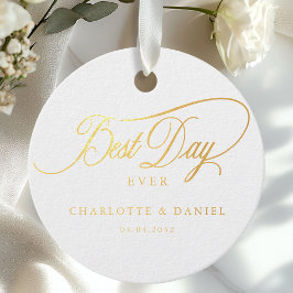 Etiquetas Para Recuerdos ¡EL MEJOR DÍA DE LA HISTORIA! Elegante, Boda