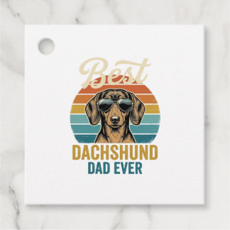Etiquetas Para Recuerdos El Mejor Papá Dachshund Vintage Diseño de Camiseta