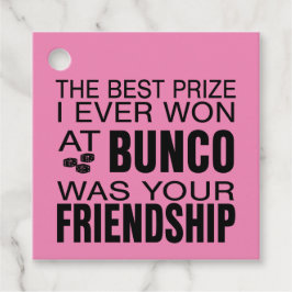 Etiquetas Para Recuerdos El Mejor Premio Que Gané En Bunco Friendship Pink