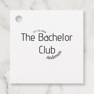 Etiquetas Para Recuerdos el nombre del club de soltero año elegante curvy d