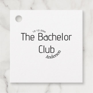 Etiquetas Para Recuerdos el nombre del club de soltero año elegante curvy d