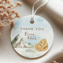 Etiquetas Para Recuerdos El Oso Neutral Adorable Pase Mucho Bebé