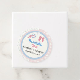 Etiquetas Para Recuerdos El sexo del bebé revela Baseballs o Bows