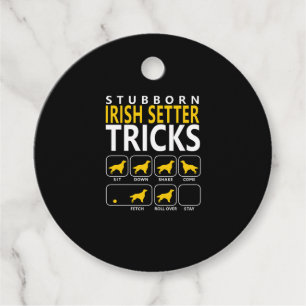 Etiquetas Para Recuerdos El testarudo irlandés Setter Tricks, el gracioso e