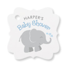 Elefante moderno niño bebé ducha azul y gris