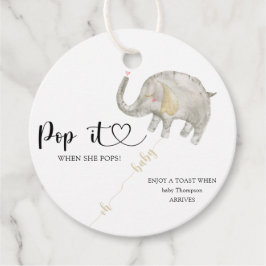 Etiquetas Para Recuerdos Elefante revienta cuando ella revienta baby shower