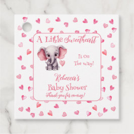 Etiquetas Para Recuerdos Elefante Un Pequeño Chica  Baby Shower