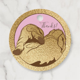 Etiquetas Para Recuerdos Elefantes Baby Shower Gold