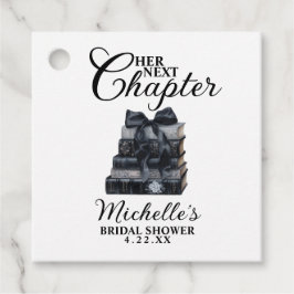 Etiquetas Para Recuerdos Elegant Black & White Book Themed Bridal Shower 