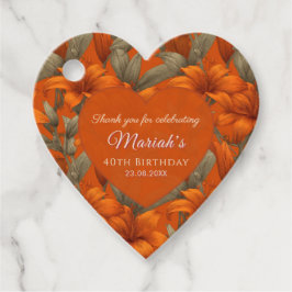 Etiquetas Para Recuerdos Elegant Custom Lilies Floral Birthday Present