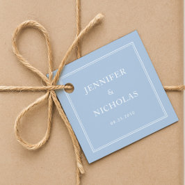 Etiquetas Para Recuerdos Elegant Formal Powder Blue Wedding