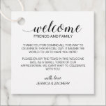 Etiquetas Para Recuerdos Elegant Wedding Welcome Gift Basket Bag<br><div class="desc">This charming welcome tag,  placed on your welcome bag or basket in their accommodation,  is a nice way to thank your out of town guests for the travel they needed to do to get to your wedding. Matching stationery and party supplies available.</div>