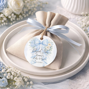 Etiquetas Para Recuerdos Elegante arco floral niño Baby Shower Gracias