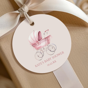 Etiquetas Para Recuerdos Elegante Baby Shower de portaequipajes para bebés