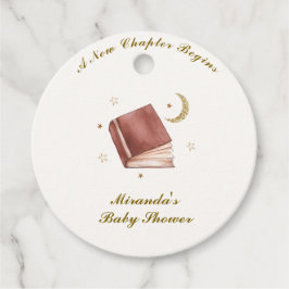 Etiquetas Para Recuerdos Elegante Baby Shower del Boho Book Moon