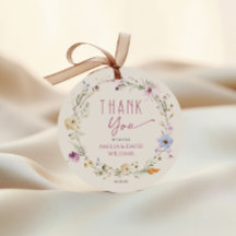 Elegante Baby Shower White Wildflower Gracias