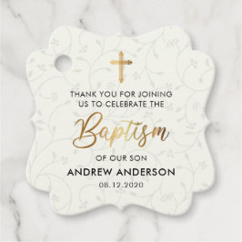 Etiquetas Para Recuerdos Elegante Bautismo Vintage Gracias