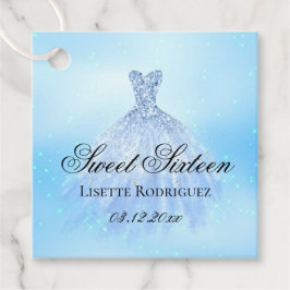 Etiquetas Para Recuerdos Elegante Blue Sweet 16 Personalizado