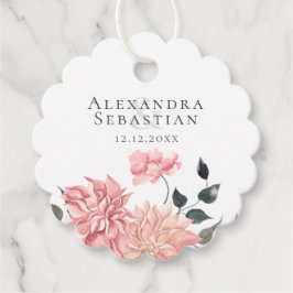 Etiquetas Para Recuerdos Elegante Boda acuarela floral
