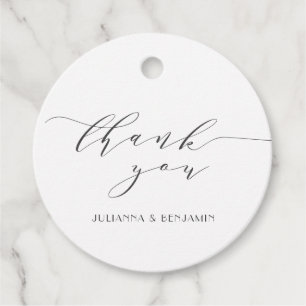 Etiquetas Para Recuerdos Elegante Boda Art Decó Clásico Blanco Gracias
