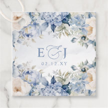 Elegante Boda Botánico Dusty Blue Floral