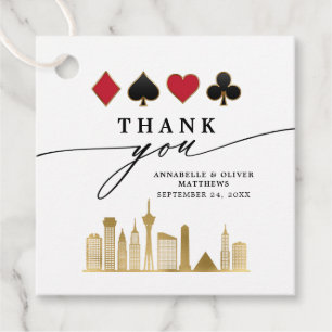 Etiquetas Para Recuerdos Elegante Boda de Destino de Fotos de Las Vegas