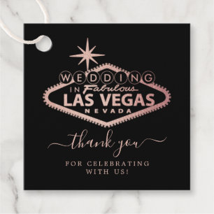 Etiquetas Para Recuerdos Elegante Boda de Destino de Las Vegas