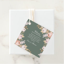 Etiquetas Para Recuerdos Elegante Boda de los Peonies Verdes Sage