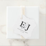 Etiquetas Para Recuerdos Elegante Boda de Monogramas y Ampersores Clásicos<br><div class="desc">Elegante Classic Ampersand Monograma Etiquetas de Favor de Boda</div>