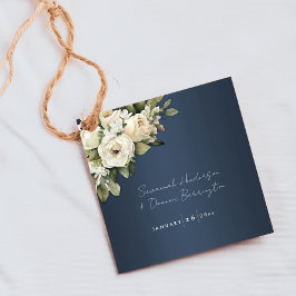 Etiquetas Para Recuerdos Elegante Boda de Rosas del Dusty Blue Boho