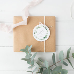 Etiquetas Para Recuerdos Elegante Boda de Verdor Gracias