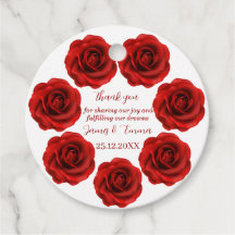 Elegante Boda personalizado de flor roja