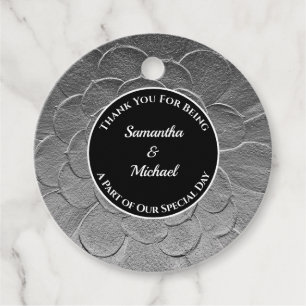 Etiquetas Para Recuerdos Elegante Boda Plata Agave Invitado Gracias