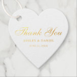 Etiquetas Para Recuerdos Elegante Boda Relieve metalizado dorado Gracias<br><div class="desc">Elegante Relieve metalizado dorado Script Boda Gracias Etiquetas Favor</div>