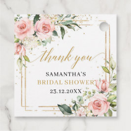 Etiquetas Para Recuerdos Elegante boho ruidoso y verde dorado Bridal Shower