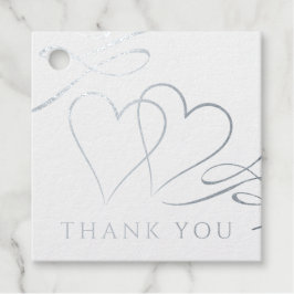 Etiquetas Para Recuerdos Elegante Bolsas De Favor De La Plata Gracias Relie