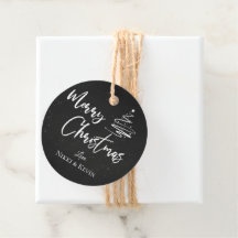 Elegante Chalkboard Árbol de Navidad Feliz Navidad