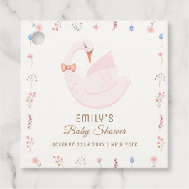 Etiquetas Para Recuerdos Elegante Chica de cisnes de flores silvestres Baby
