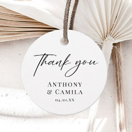 Etiquetas Para Recuerdos Elegante Clásico Gracias Boda