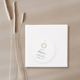 Etiquetas Para Recuerdos Elegante cruz de la marina de guerra de oro bautiz