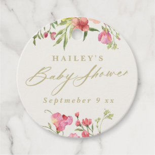 Etiquetas Para Recuerdos elegante delicado floral primavera boda baby Showe