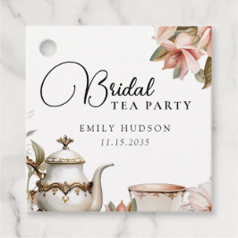 Etiquetas Para Recuerdos Elegante Despedida de Soltera con Té