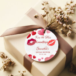 Etiquetas Para Recuerdos Elegante despedida de soltera de labios rojos