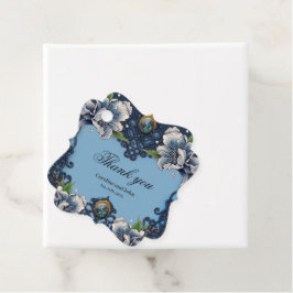 Etiquetas Para Recuerdos Elegante diseño celta azul