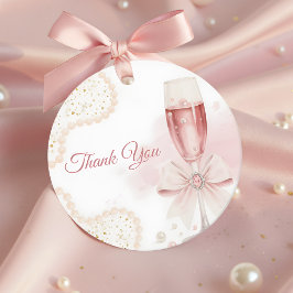 Etiquetas Para Recuerdos Elegante ducha de novia con perlas y prosecco